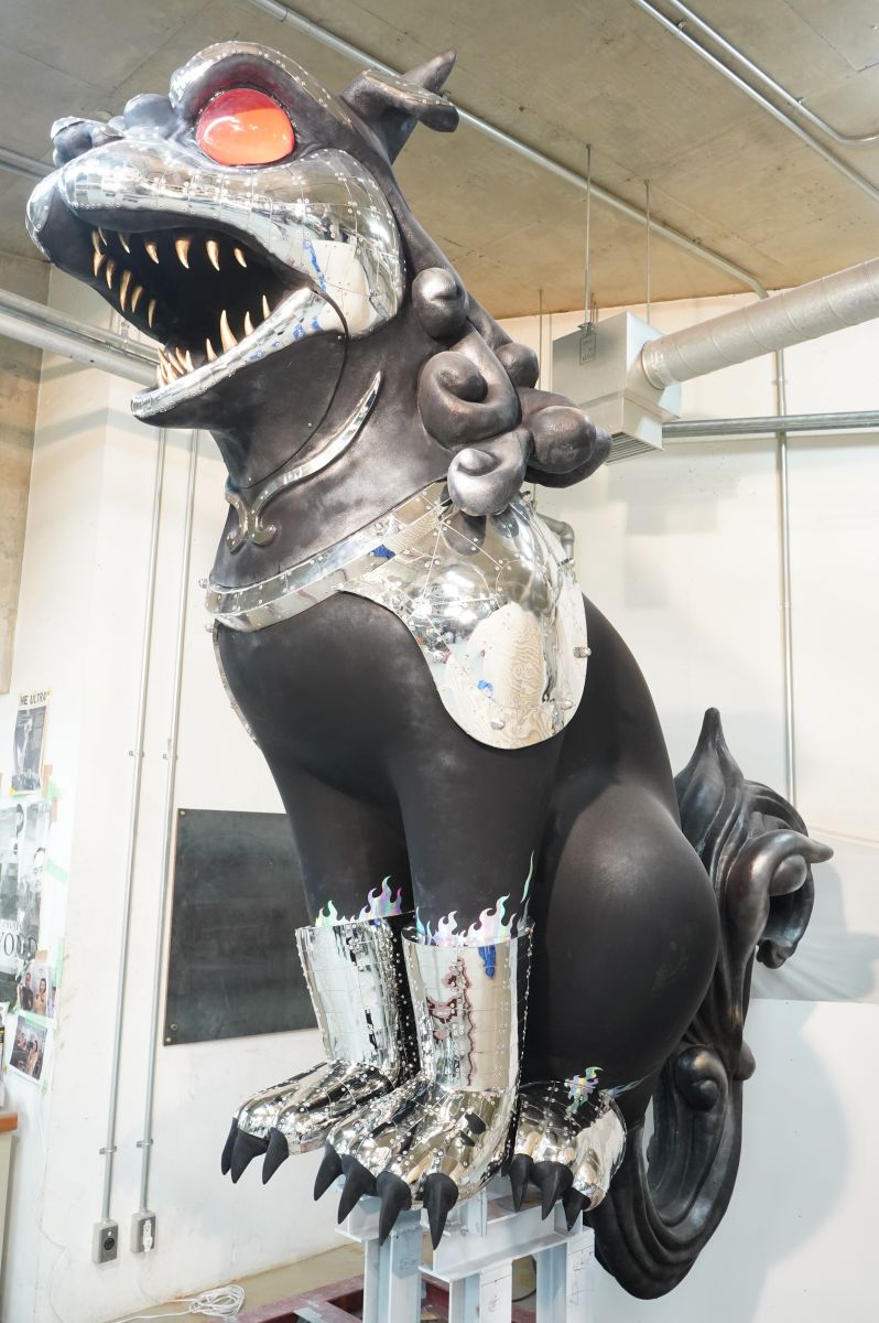 延暦寺に巨大狛犬と大提灯－カルチャーイベント「照隅祭」で奉納展示
