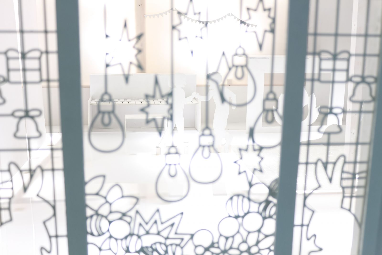 冬の立体作品「white gift」が完成！―フコクアトリウム空間